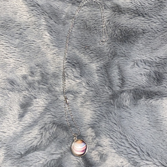 Galaxy Collection Space ball Glass Saturn Necklace NWT UNISEX - Picture 4 of 5